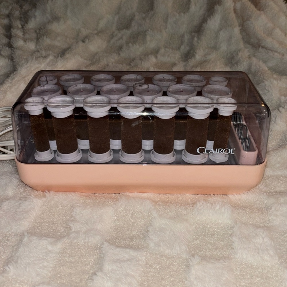Clairol Hair Rollers Set - Brown and White